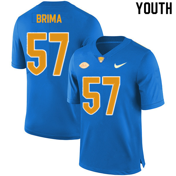 Youth #57 Bam Brima Pitt Panthers College Football Jerseys Sale-New Royal